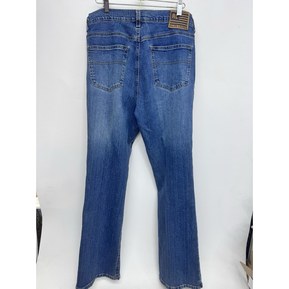 Polo Jeans Co Ralph Lauren Denim Boot Cut Jeans  Flag Patch Y2K Style SZ 10